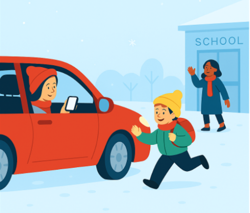 Parent pickup illustration